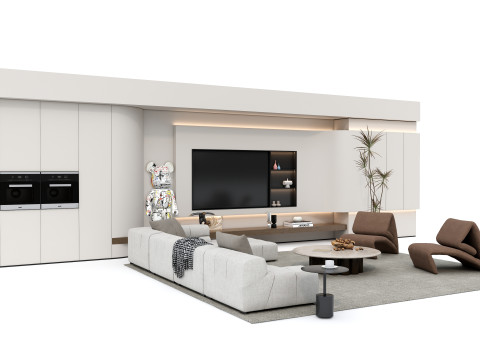 Sofa set 6 3D मॉडल