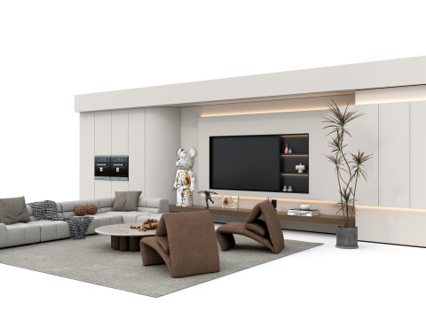 Sofa set 6 3D मॉडल