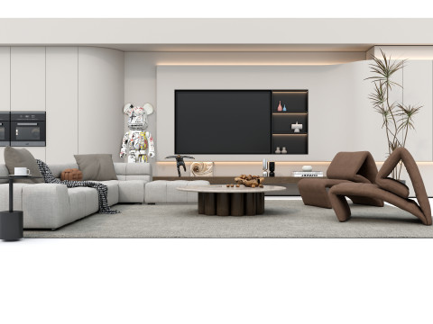 Sofa set 6 3D मॉडल