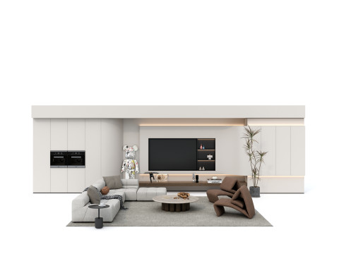 Sofa set 6 3D मॉडल