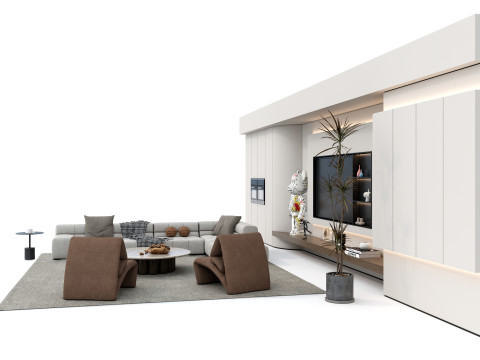 Sofa set 6 3D मॉडल