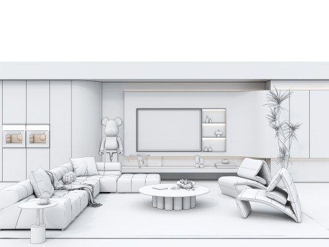 Sofa set 6 3D मॉडल