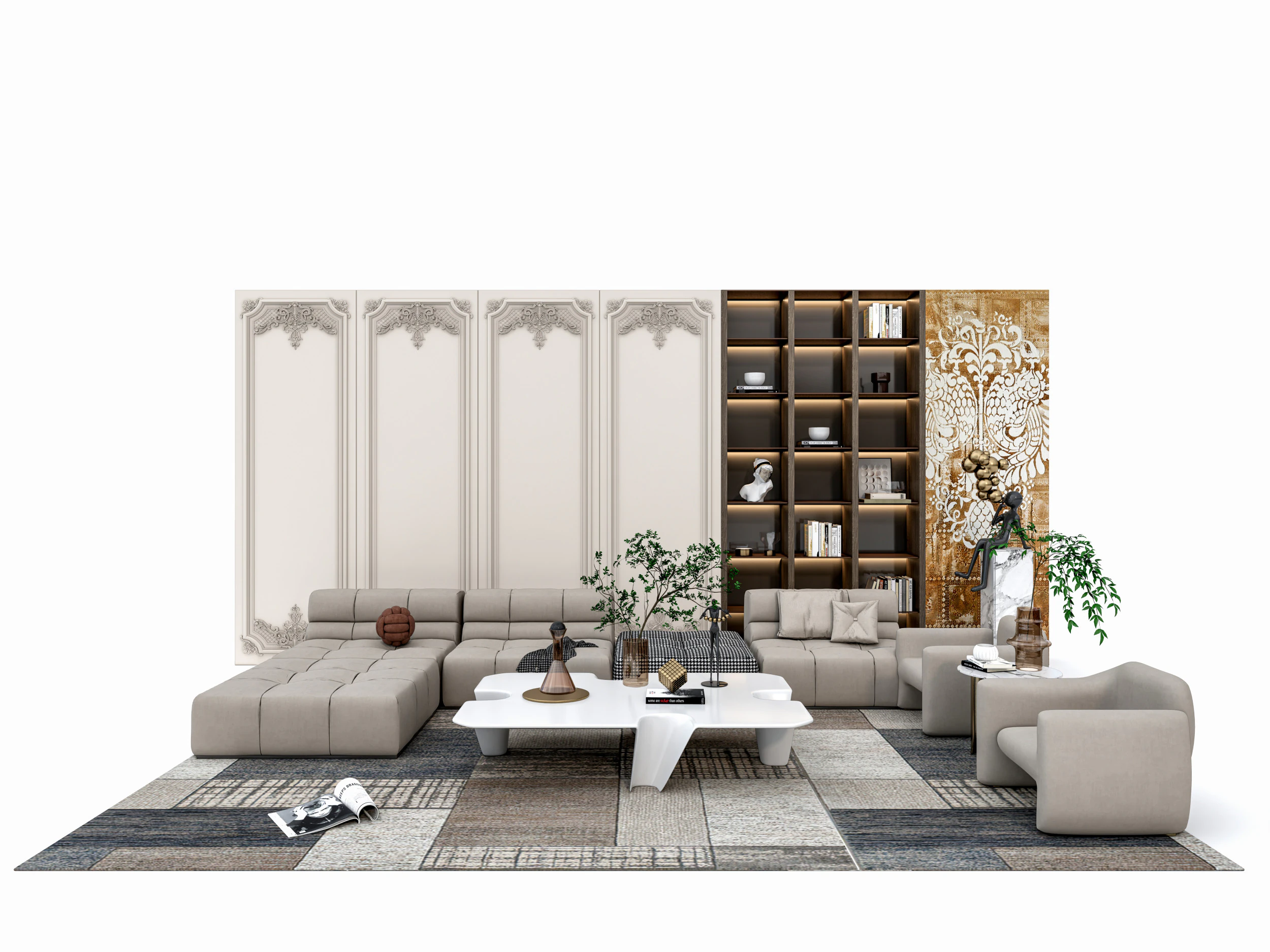 Sofa set 8 3D Model .c4d .max .obj .3ds .fbx .stl .blend 