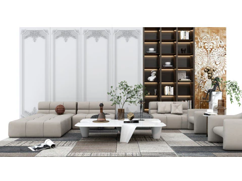 Sofa set 8 3D Model