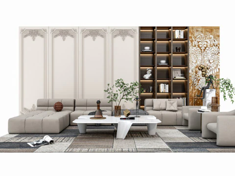 Sofa set 8 3D Model