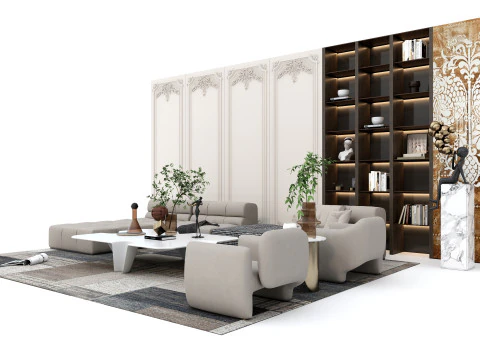 Sofa set 8 3D Model