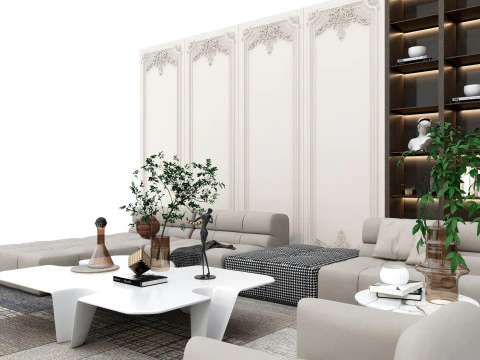 Sofa set 8 3D Model