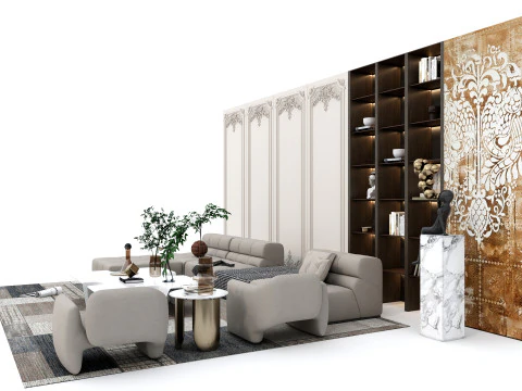 Sofa set 8 3D Model