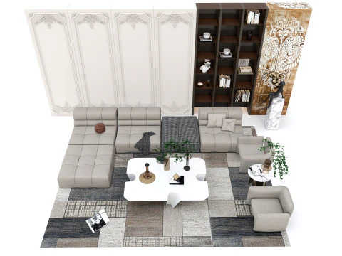 Sofa set 8 3D Model