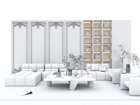 Sofa set 8 3D Model