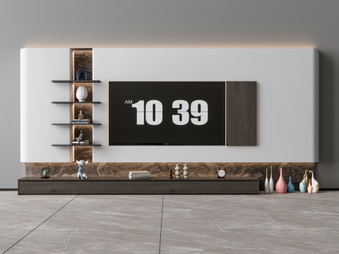 TV wall 3 3D Model