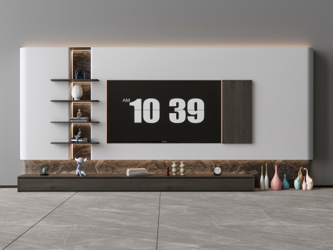 TV wall 3 Model 3D