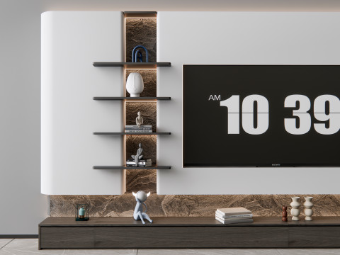 TV wall 3 Model 3D