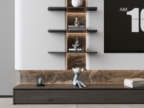 TV wall 3 Model 3D