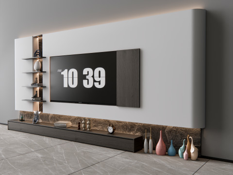 TV wall 3 Model 3D
