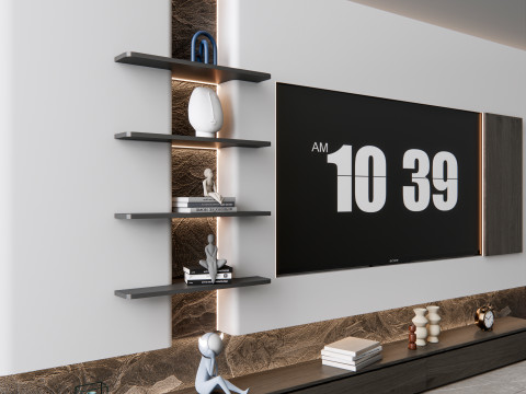 TV wall 3 Model 3D