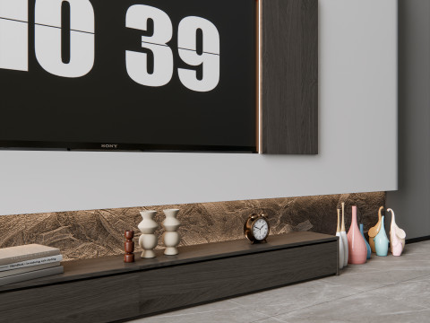 TV wall 3 Model 3D
