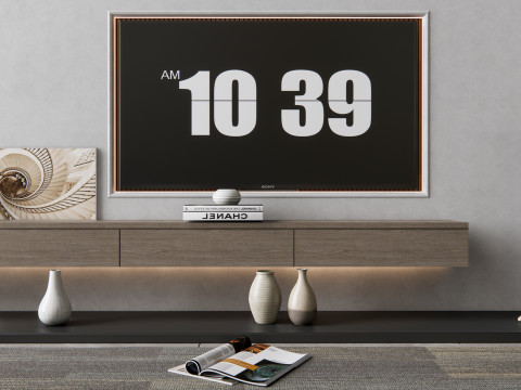 TV wall 4 3D Модель