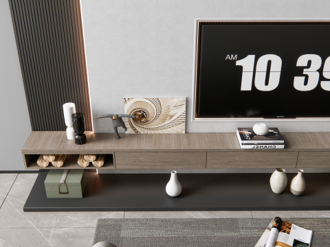 TV wall 4 3D Модель