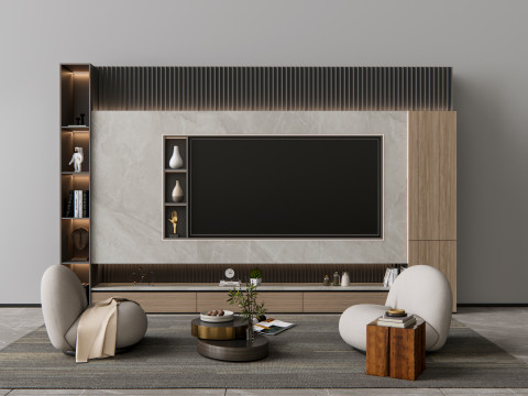 TV wall 5 3D Model