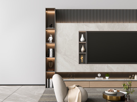 TV wall 5 3D Model