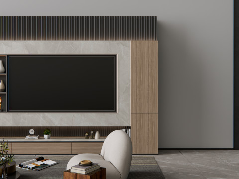 TV wall 5 3D Model