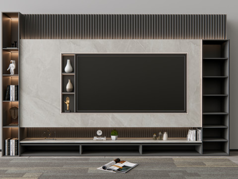 TV wall 5 3D Model