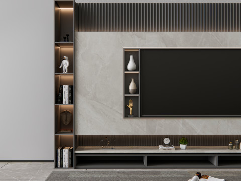TV wall 5 3D Model