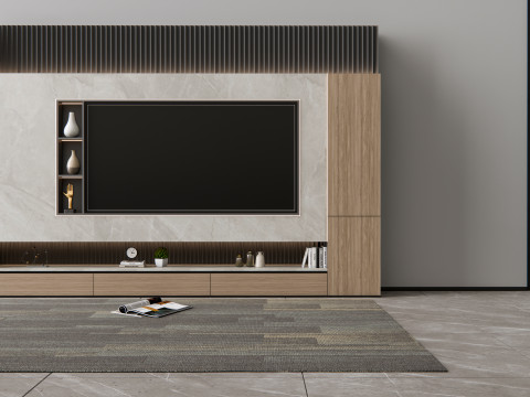 TV wall 5 3D Model
