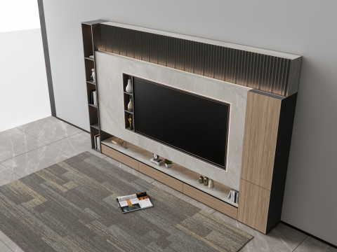 TV wall 5 3D Model