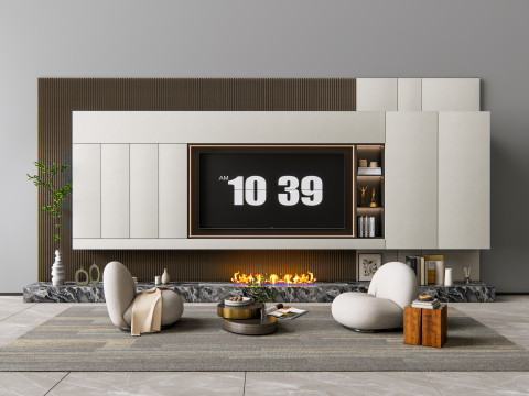 TV wall 6 3D Model