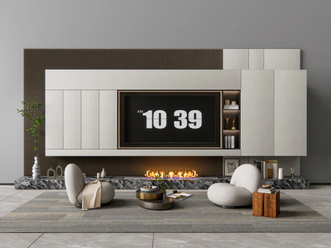 TV wall 6 3D Model