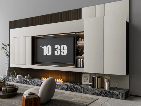 TV wall 6 3D Model