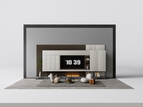 TV wall 6 Model 3D