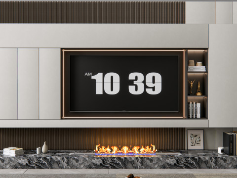TV wall 6 Model 3D