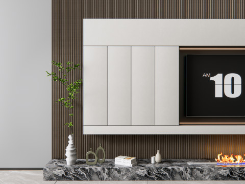 TV wall 6 Model 3D