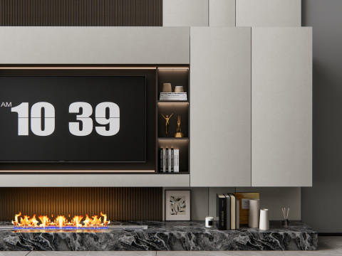 TV wall 6 Model 3D