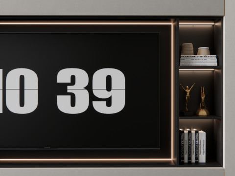 TV wall 6 Model 3D