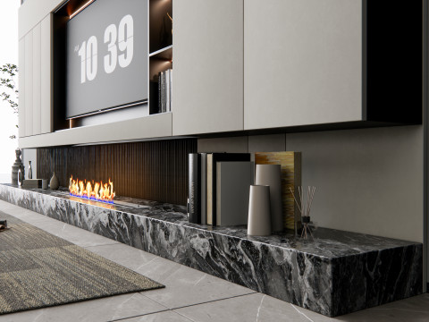 TV wall 6 Model 3D