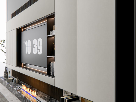 TV wall 6 Model 3D
