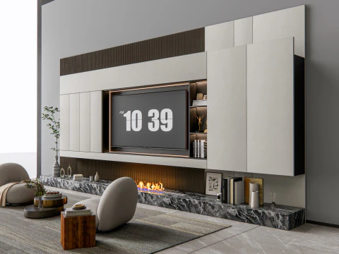 TV wall 6 3D Model