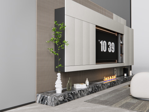 TV wall 6 Model 3D