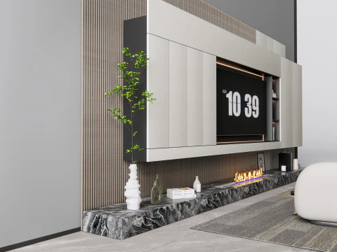 TV wall 6 3D Model