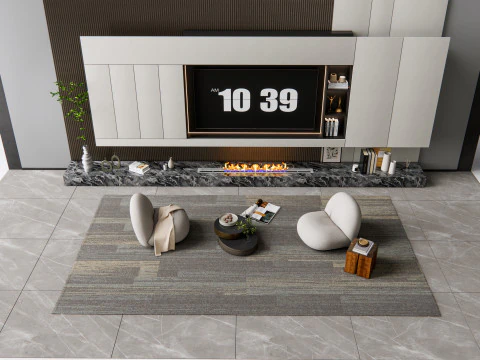 TV wall 6 3D Model