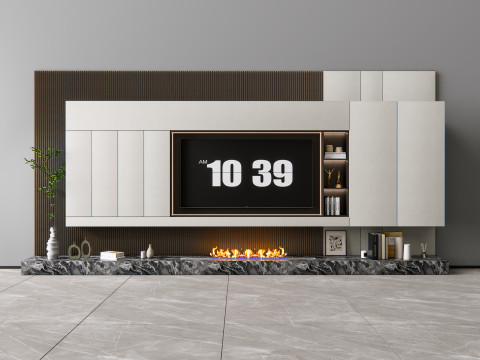 TV wall 6 Model 3D
