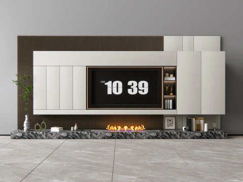 TV wall 6 3D Model