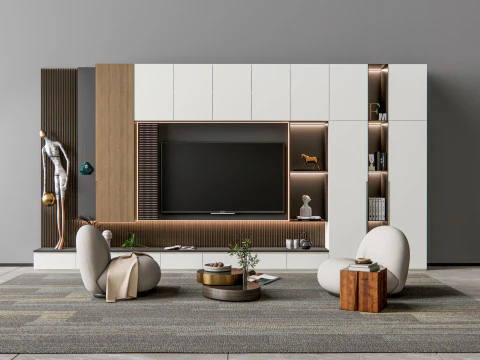 TV duvarı 7 3D Model