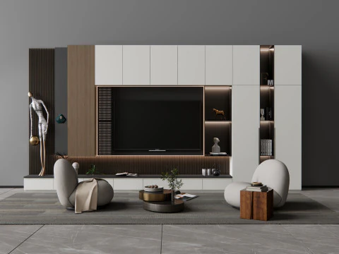 Parete TV 7 Modello 3D