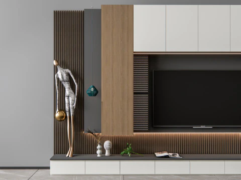 Parete TV 7 Modello 3D