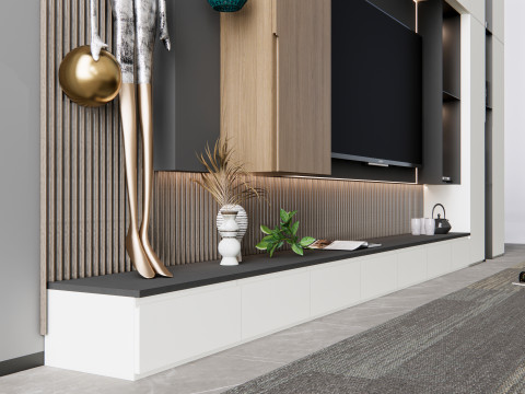 TV wall 7 3D Model